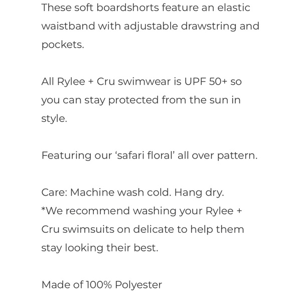 Rylee + Cru safari floral board short - Picture 2 of 5